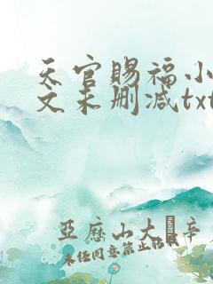 天官赐福小说全文未删减txt