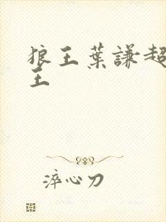 狼王叶谦超级兵王