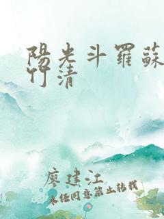 阳光斗罗苏墨朱竹清