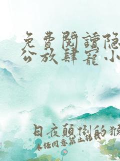 免费阅读隐婚老公放肆宠小说