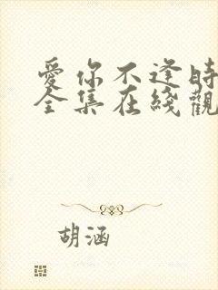 爱你不逢时短剧全集在线观看