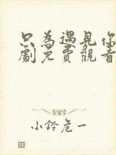 只为遇见你电视剧免费观看