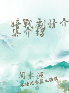 暗战剧情介绍分集介绍