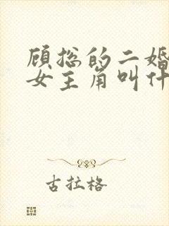 顾总的二婚娇妻女主角叫什么