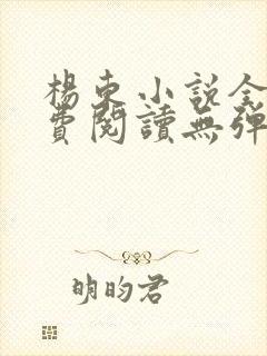 杨东小说全文免费阅读无弹窗