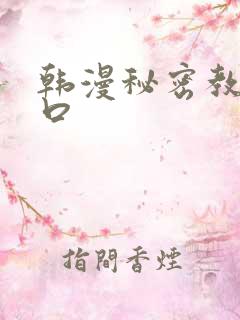 韩漫秘密教学入口