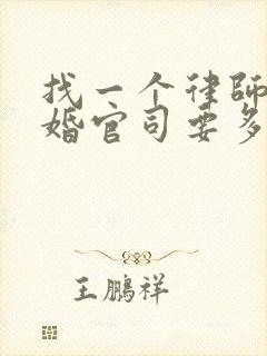 找一个律师打离婚官司要多少钱