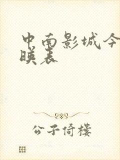 中南影城今日放映表