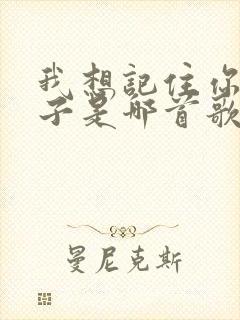 我想记住你的样子是哪首歌的歌词