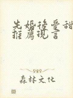 先婚后爱甜宠文推荐现言