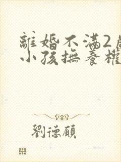 离婚不满2岁的小孩抚养权归谁