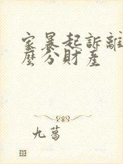 家暴起诉离婚怎么分财产