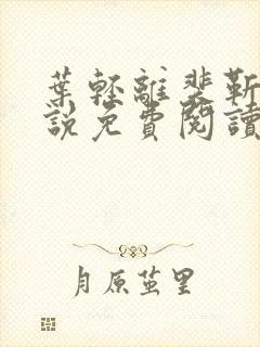 叶轻离裴靳墨小说免费阅读笔趣阁