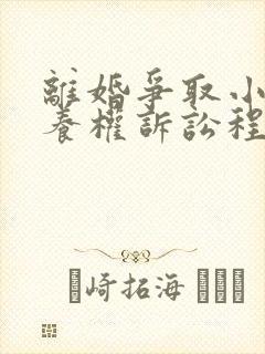 离婚争取小孩抚养权诉讼程序