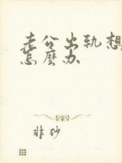 老公出轨想离婚怎么办