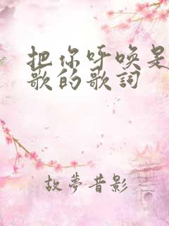 把你呼唤是什么歌的歌词