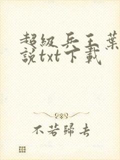 超级兵王叶谦小说txt下载