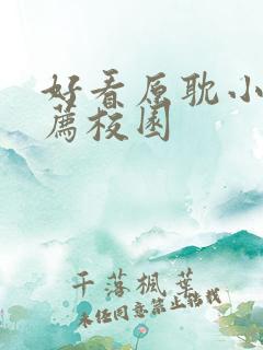 好看原耽小说推荐校园