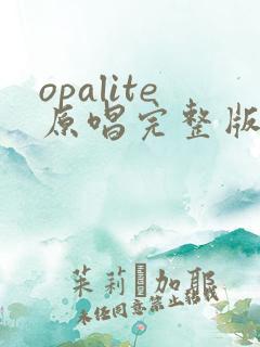 opalite原唱完整版歌词