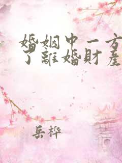 婚姻中一方出轨了离婚财产怎么分割