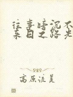 往事暗沉不可追来日之路光明灿烂