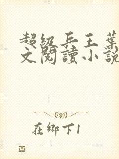 超级兵王叶谦全文阅读小说