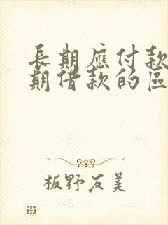 长期应付款和长期借款的区别