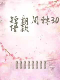 短期周转30天借款