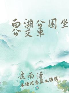 白湖公园坐几路公交车