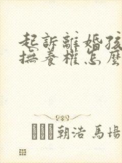 起诉离婚孩子的抚养权怎么判定