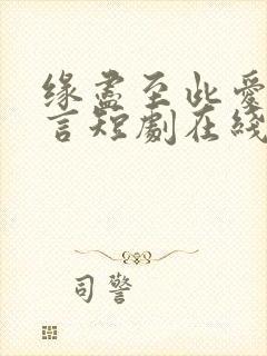 缘尽至此爱不再言短剧在线观看