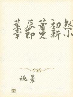 叶辰萧初然最新章节更新小说