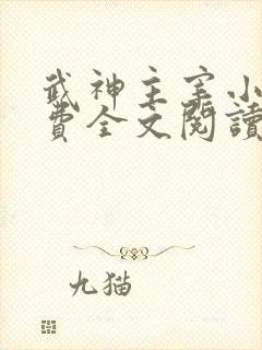 武神主宰小说免费全文阅读