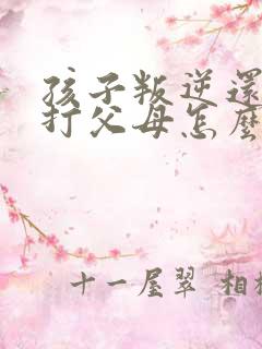 孩子叛逆还动手打父母怎么办