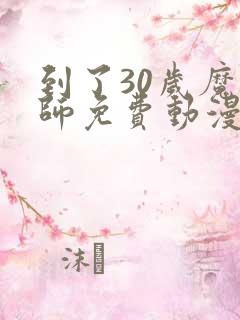 到了30岁魔法师免费动漫