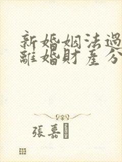 新婚姻法过错方离婚财产分割