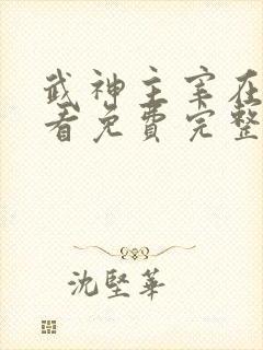 武神主宰在线观看免费完整版