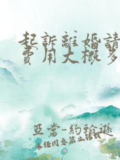 起诉离婚请律师费用大概多少钱