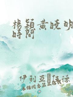 杨颖黄晓明结婚时间