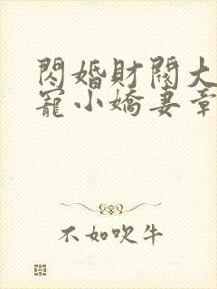 闪婚财阀大叔强宠小娇妻章节