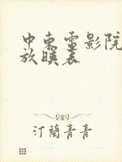 中东电影院今日放映表