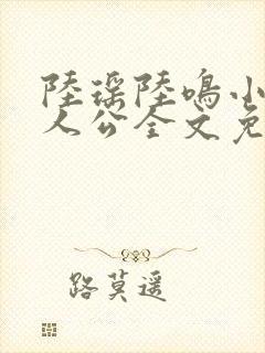 陆瑶陆鸣小说主人公全文免费阅读