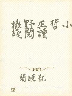 撒野巫哲小说在线阅读