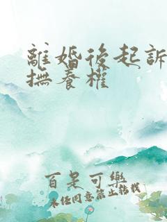 离婚后起诉孩子抚养权