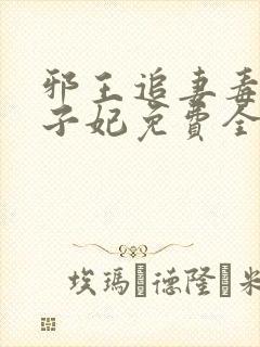 邪王追妻毒医世子妃免费全本阅读