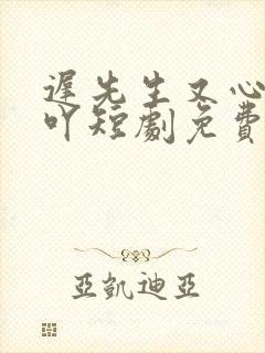 迟先生又心动了吖短剧免费观看