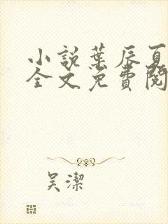 小说叶辰夏倾月全文免费阅读