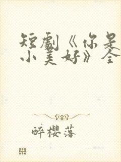 短剧《你是我的小美好》全集播放