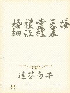 婚礼当天接亲详细流程表