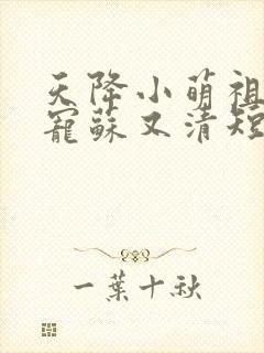 天降小萌祖全家宠苏又清短剧